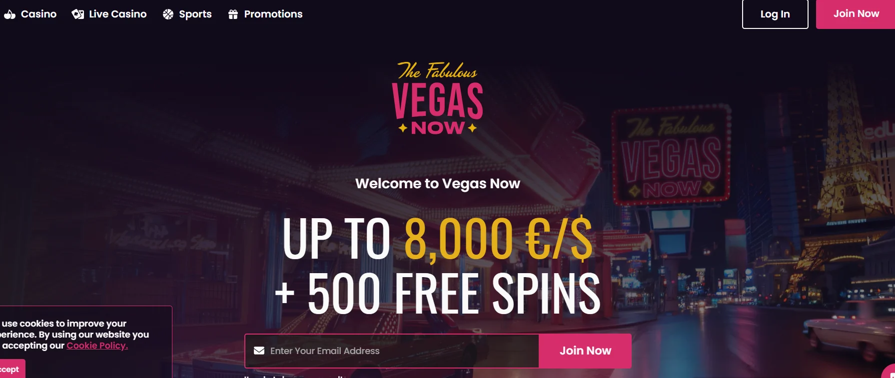 vegas now casino